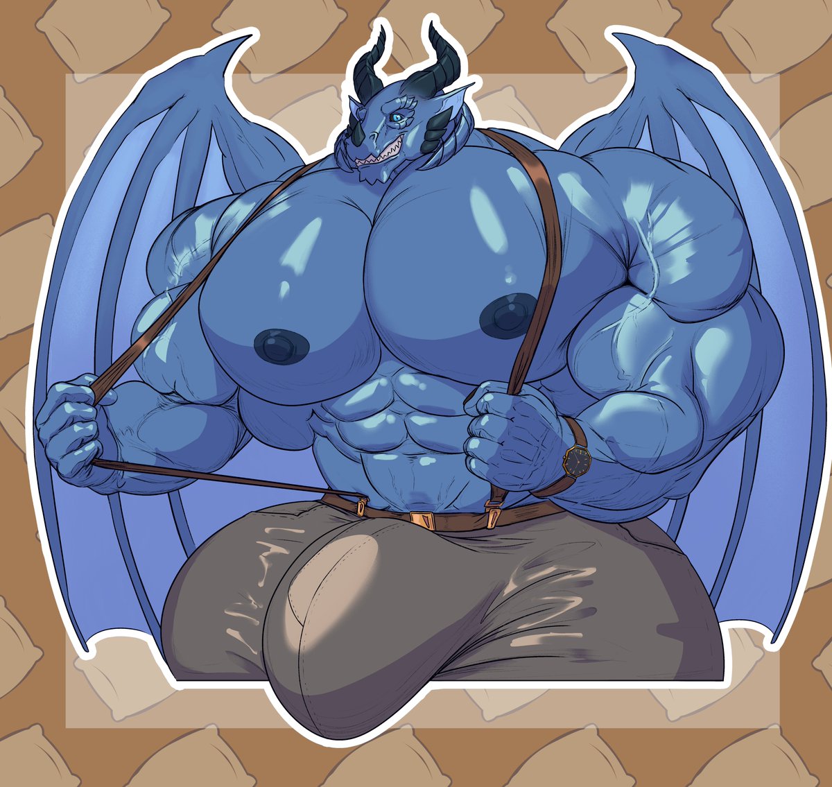 Suspenders? Yes. Fancy? Why yes! 

YCH done by <a href="/GrandTaurus/">GrandTaurus</a>