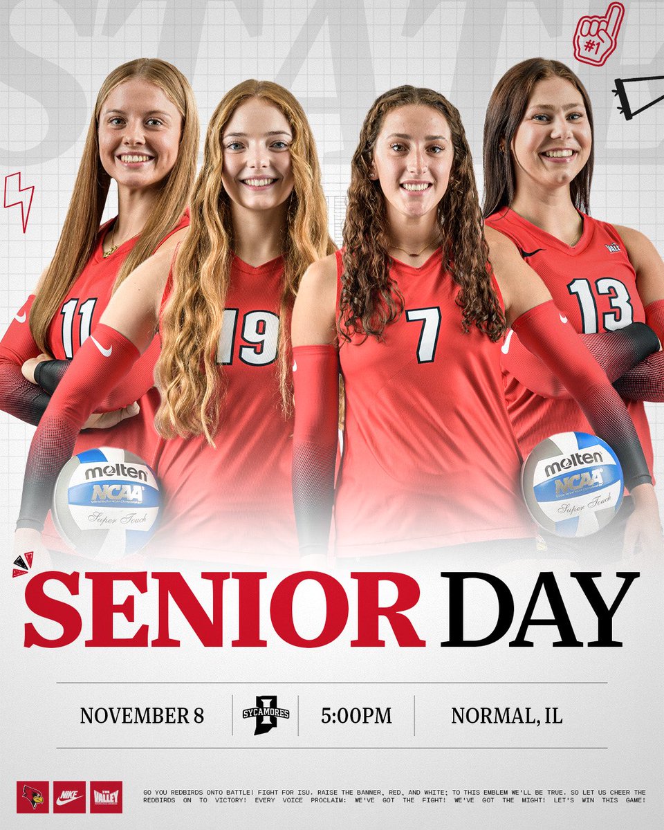 For the seniors 🫶

Join us for our match against Indiana State today to celebrate all four of our seniors. A senior ceremony will be held following the match! 

linktr.ee/redbirdvb