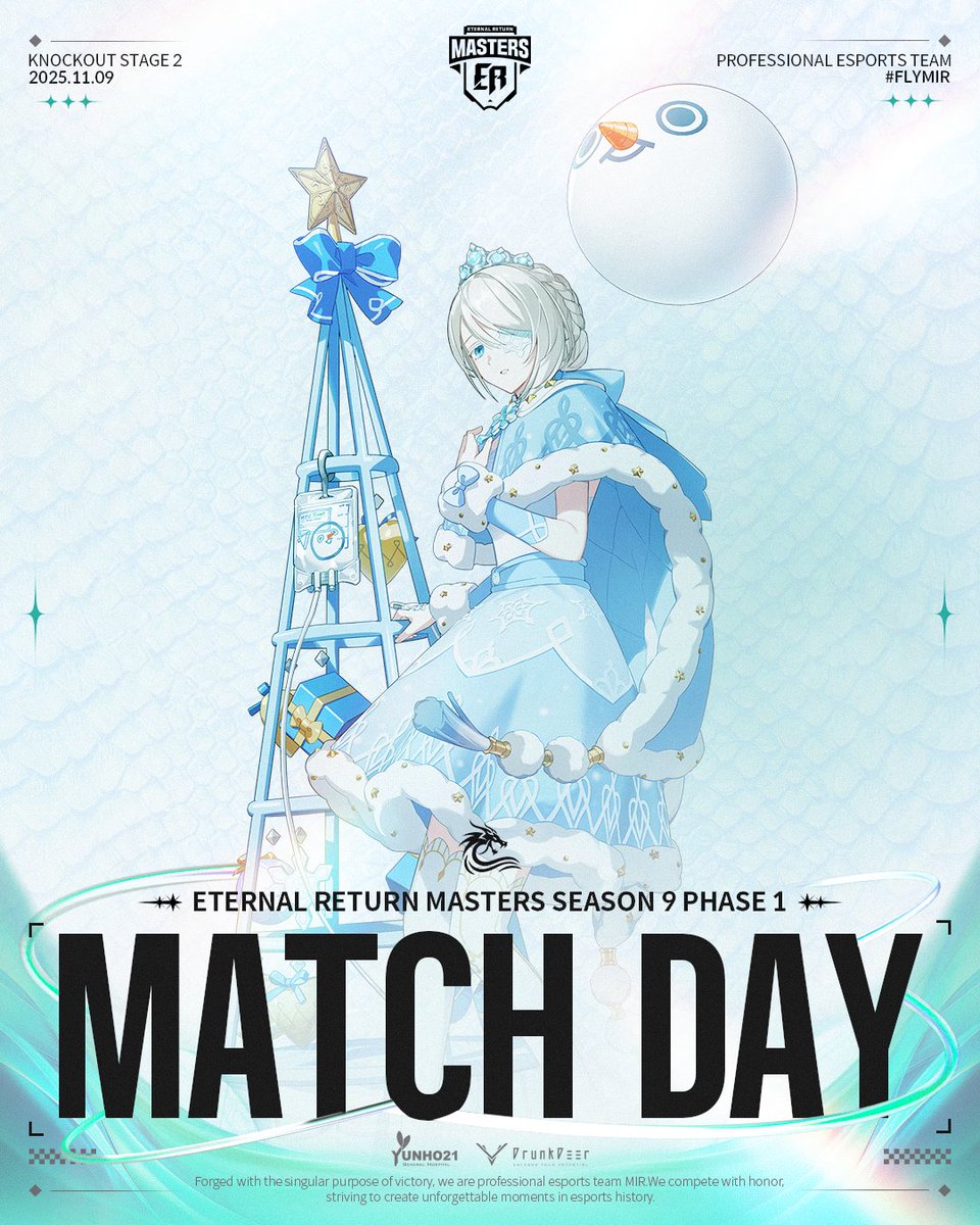 𝐌𝐀𝐓𝐂𝐇 𝐃𝐀𝐘

ER Masters Season 9 Phase 1 - Knockout Stage 2

다음 주에도 찾아뵐 수 있도록, 최선을 다하겠습니다.

⏰ 7:00PM KST (경기 일정에 따라 변경 예정)
🔗 chzzk.naver.com/live/d9c65c92b…

#flymir🌊 #EternalReturn