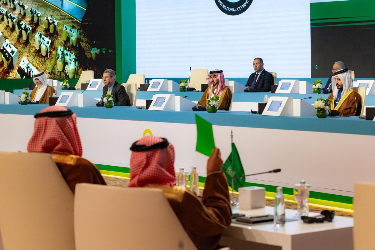 mosgovsa's tweet image. سمو وزير الرياضة @AbdulazizTF رئيساً لاتحاد اللجان الأولمبية الوطنية العربية لدورة انتخابية جديدة حتى 2029م، وذلك بعد تزكيته خلال الاجتماع الثالث والعشرين للجمعية العمومية العادية للاتحاد، والذي عُقد اليوم بالعاصمة الرياض.
