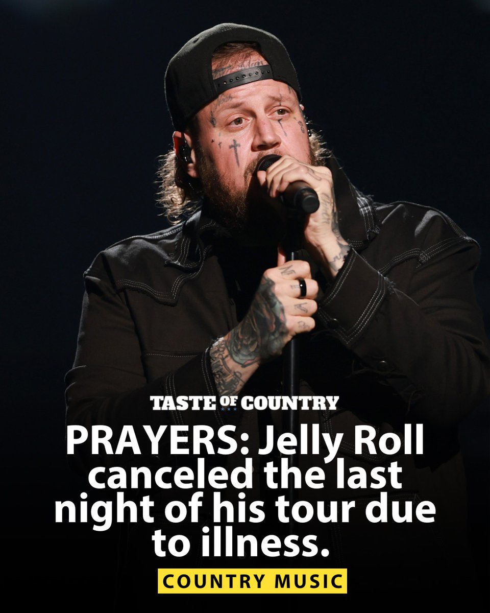 TasteOfCountry's tweet image. Prayers for a full recovery for @JellyRoll615, who's asking fans for forgiveness after canceling a show at the last minute: tasteofcountry.com/jelly-roll-can…