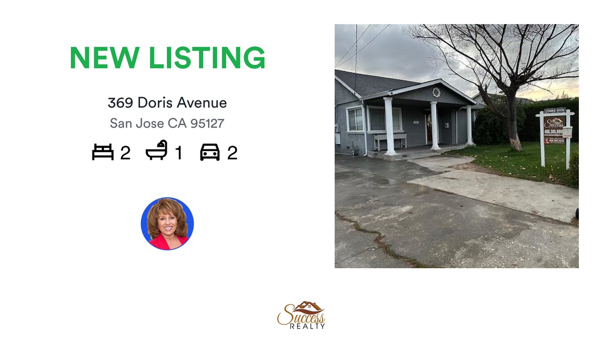 SuccessRealtyCA's tweet photo. 🛌 2 🛀 1 🚘 2
📍 369 Doris Avenue, San Jose, CA, 95127

My latest listing on RateMyAgent.
CaDRE License # 01319597
https://t.co/2EIJxM7N79

...
#ratemyagent #realestate #Success_Realty_Inc https://t.co/30Q4KWIYmE