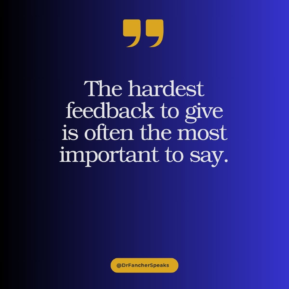 ShanaBFancher's tweet image. 🗣️ Honest feedback can be tough, but it&apos;s crucial for growth. How do you approach giving constructive criticism? Share your strategies and let’s create a culture where feedback fuels improvement! 🌟 #ConstructiveFeedback #GrowthMindset #LeadershipTips