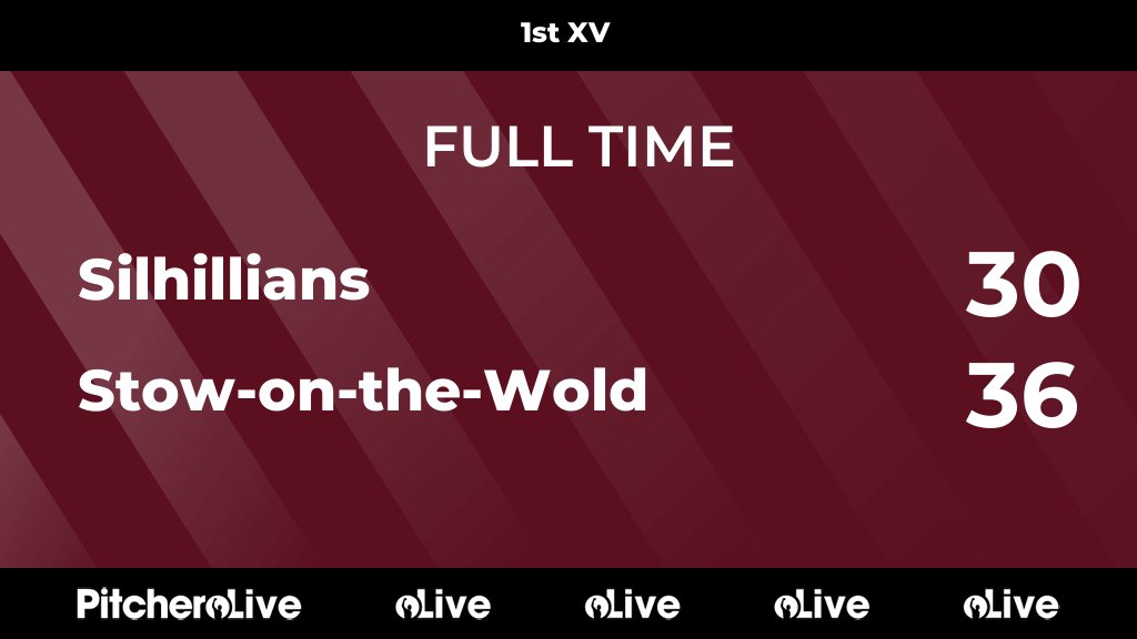 FULL TIME: Silhillians 30 - 36 Stow-on-the-Wold
#SILSTO #Pitchero
silhillians.com/teams/6186/mat…
