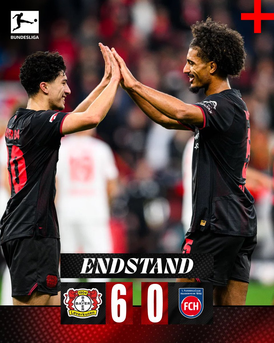 bayer04fussball's tweet photo. 💪 Ein wundervoll heiteres Heimspiel! Höher haben wir zu Hause in der #Bundesliga noch nie gewonnen!

#B04FC 6:0 #Werkself https://t.co/galUhNzw8j