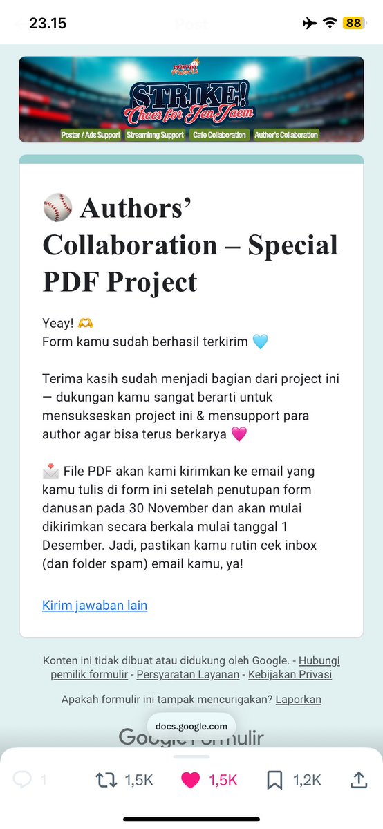 ga sabar mau baca semua karya author kerenn enihh😎😎