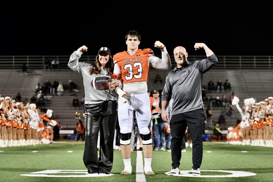 One last Stoner Flex at Wilkerson. Thank you Rockwall for the memories. Our boys have played 61 Varsity games, our Fridays have been filled with highs &amp; lows, yelling &amp; cheering, sequins, glitter, and numerous family selfies.  We have loved being a part of that JFND spirit. 🧡