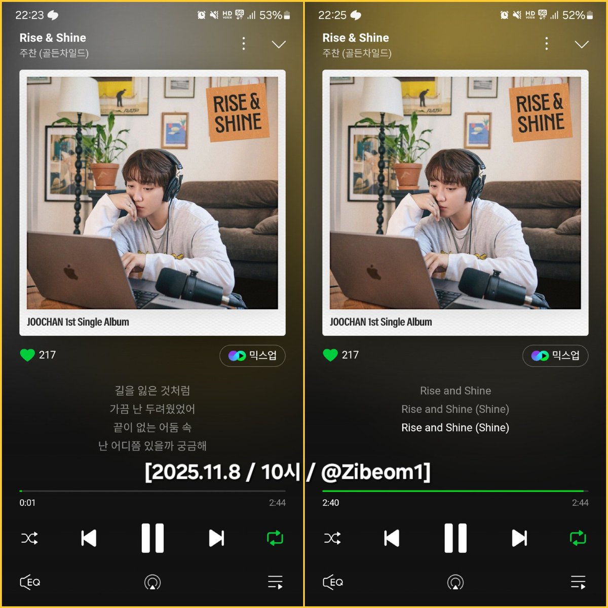Zibeom1's tweet photo. 2025.11.8 7/10시
2025.11.9 12~1시! 🥰 https://t.co/k2LrVbVzdp