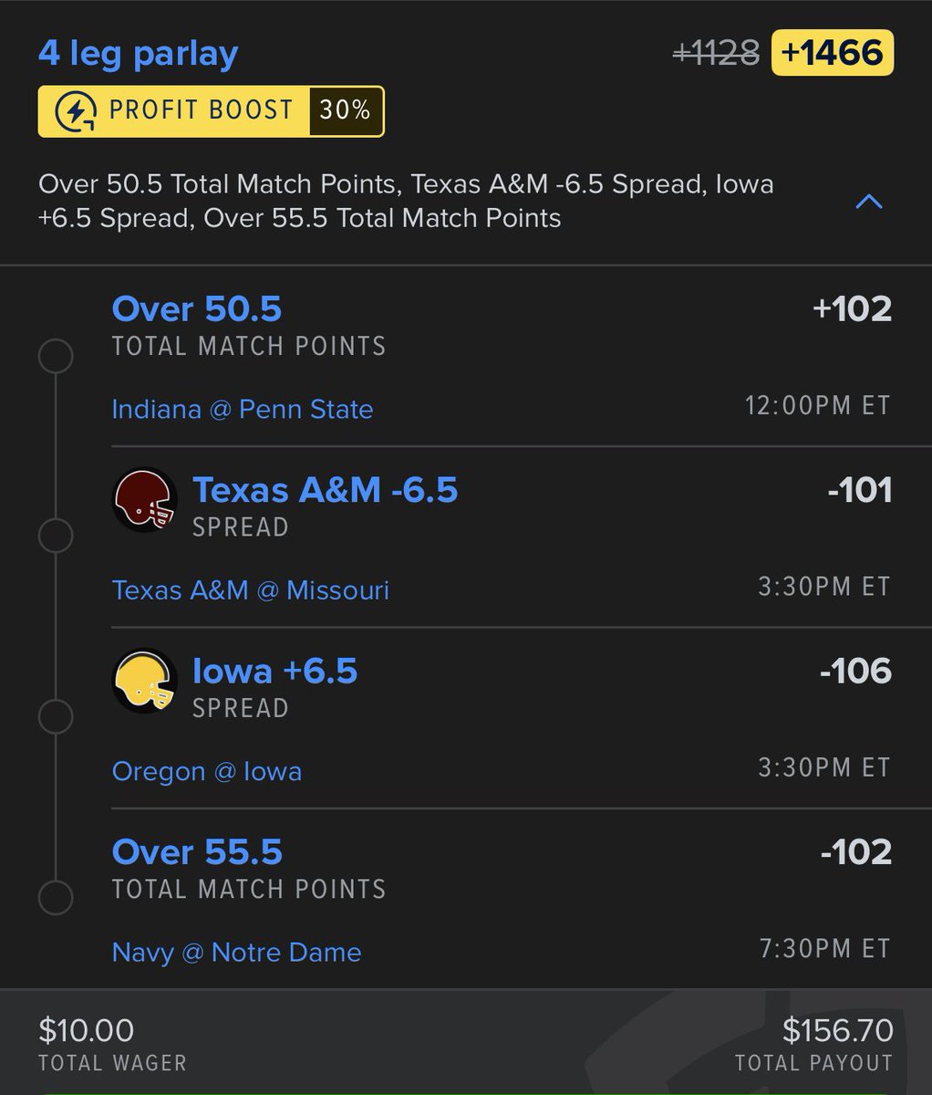 jub_bets's tweet photo. 30% college football boost 

0.4u https://t.co/Idg5KFvOBH