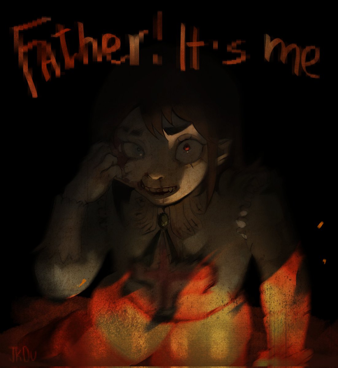 jk_0nu's tweet photo. I wanted to finish this art as soon as possible. I was really tired of it.I'm going to do silly sketches with the whole family.
#Abbadon #hauntedhotel #art https://t.co/0MXVMs3GNC