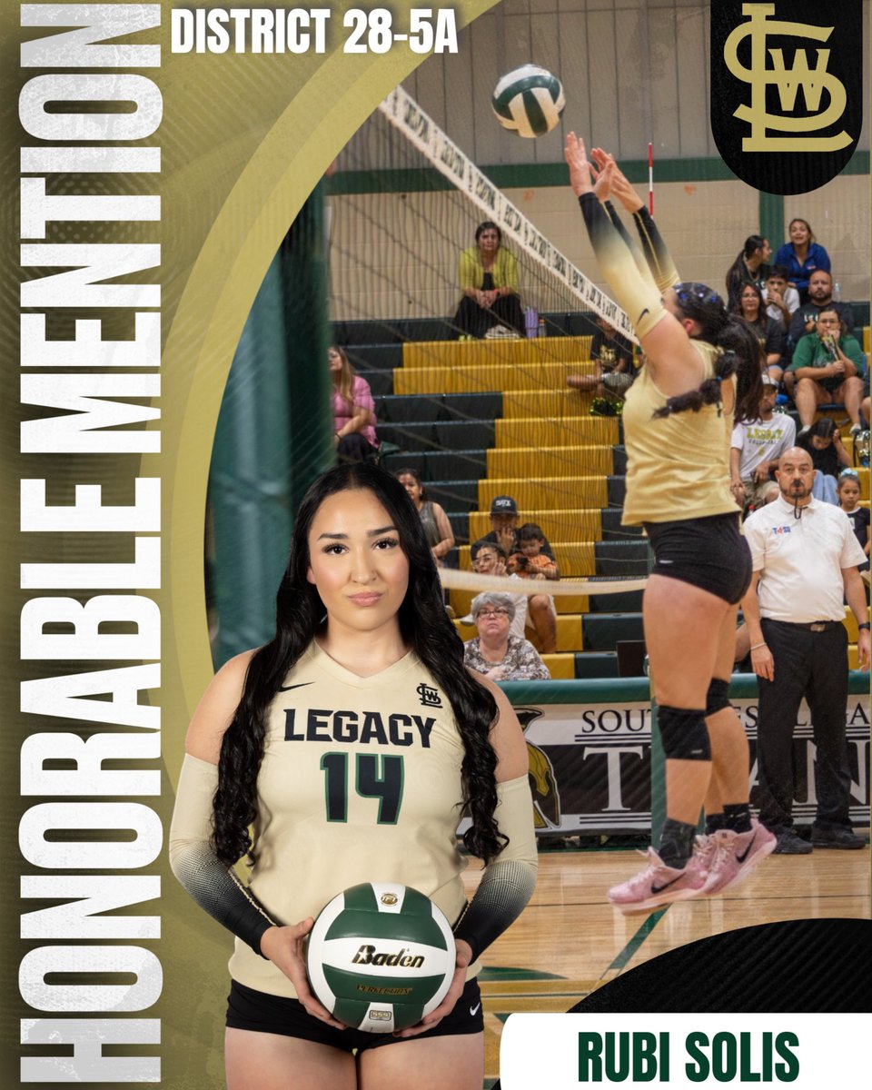 Congratulations to Junior Alyssa Zavala, Junior Michelle Maldonado, and Senior Rubi Solis on being selected to the District 28-5A Honorable Mention Team! 🏐💚