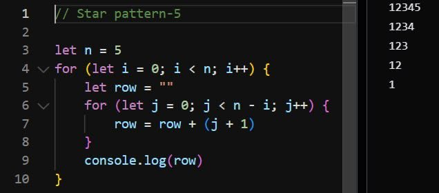 code_faizan's tweet image. ✅Day 3 (DSA only)

Today was pattern day 🌟
✅Practiced star/pyramid patterns
✅ Nested loops logic
✅ Improved problem-solving mindset
