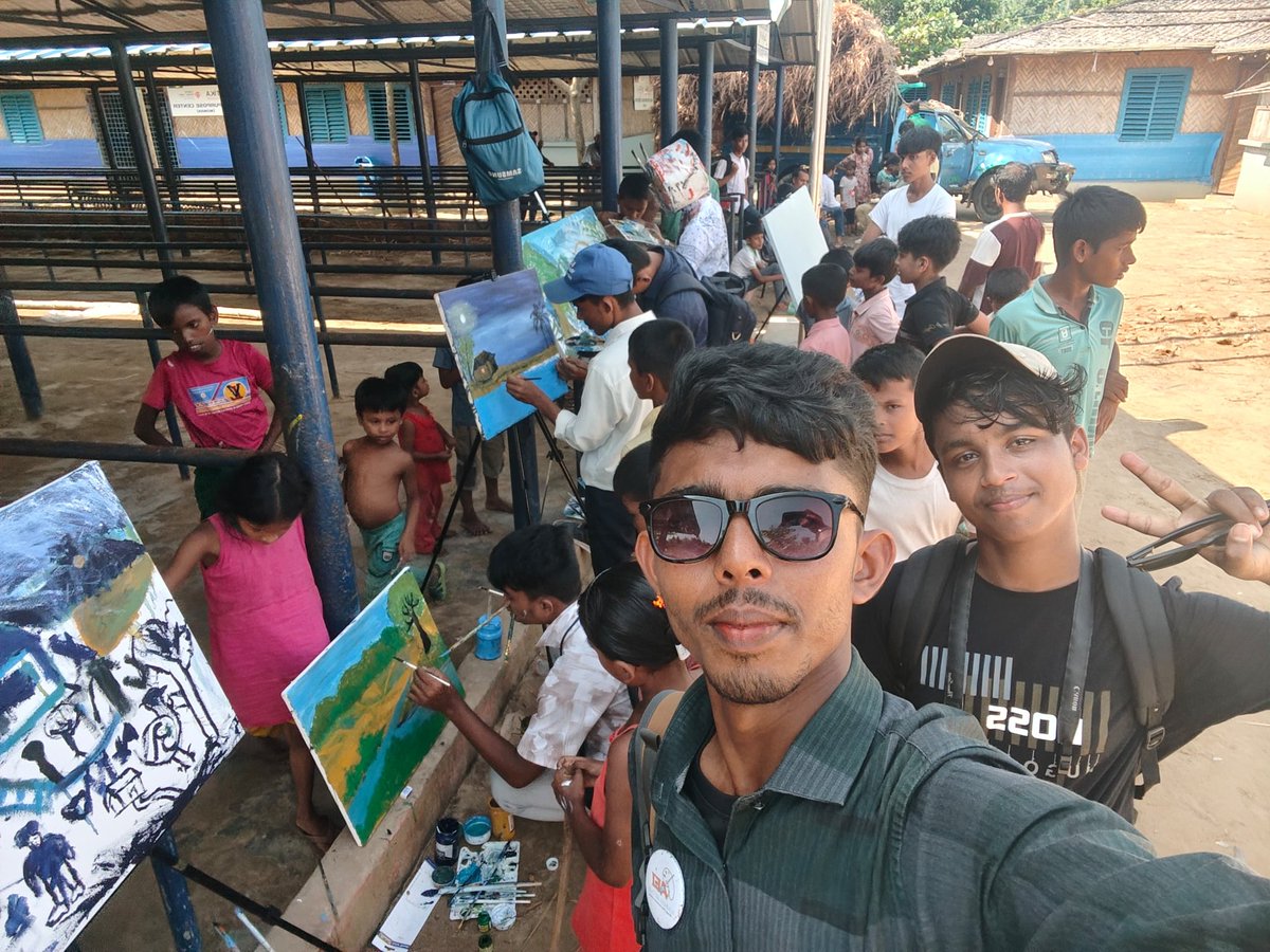 RohingyaArtClub's tweet photo. We successfully completed our Live Art Session today. It was an inspiring experience.
Thank you to everyone who participated and supported us. Your presence made it meaningful. 
We created art, shared stories. The live sketching was the highlight and a new experience for many. https://t.co/EfJQ4ySkZK