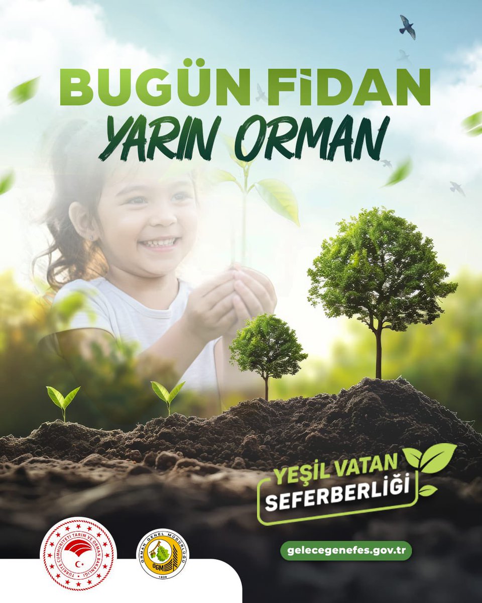🍃 Bugün diktiğimiz her fidan, yarının nefesidir.

💨 Her yaprakta bir umut, her nefeste bir gelecek!

#YeşilVatanSeferberliği 

<a href="/TCTarim/">T.C. Tarım ve Orman Bakanlığı</a> <a href="/ibrahimyumakli/">İbrahim Yumaklı</a> 
<a href="/batmanvaliligi/">Batman Valiliği</a> <a href="/ncdttnct/">Necdet TUNCER</a>