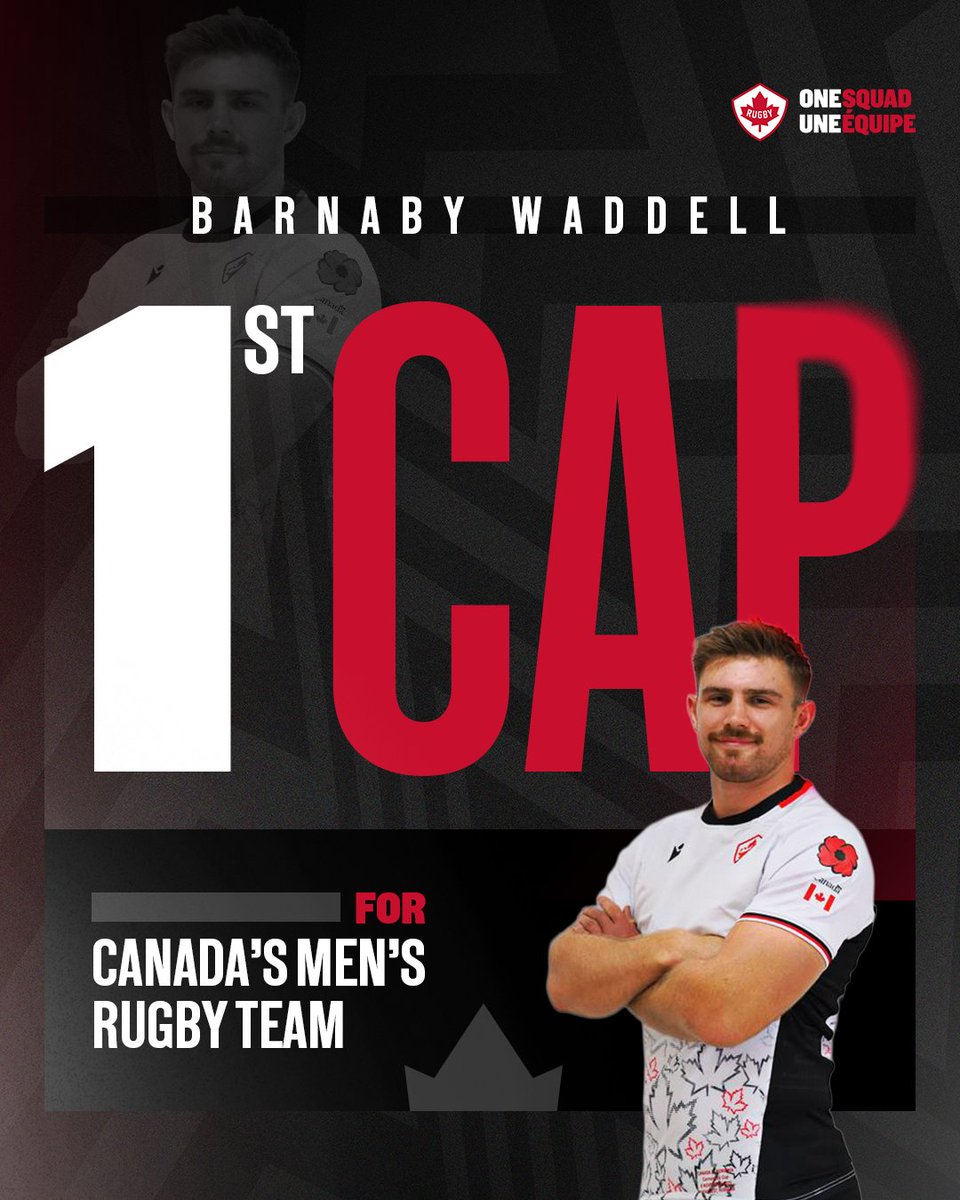🍁 INTERNATIONAL DEBUT 🍁

Congratulations to Barnaby Waddell who earned his first cap for Canada against Romania. 🇨🇦🧢

***

Félicitations à Barnaby Waddell qui à obtenu sa première sélection pour le Canada contre la Roumanie. 🇨🇦🧢

#RugbyCA | #OneSquad