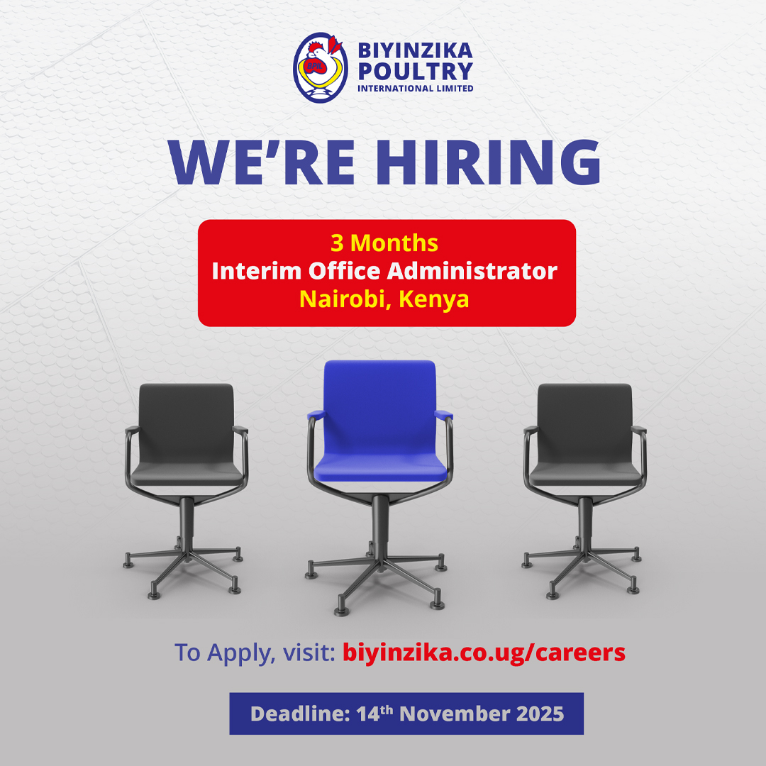 Now hiring: Interim Office Administrator (3 Months) — Nairobi, Kenya 🇰🇪

Apply: ow.ly/kkRZ50XoP5S
Deadline: 14 Nov 2025