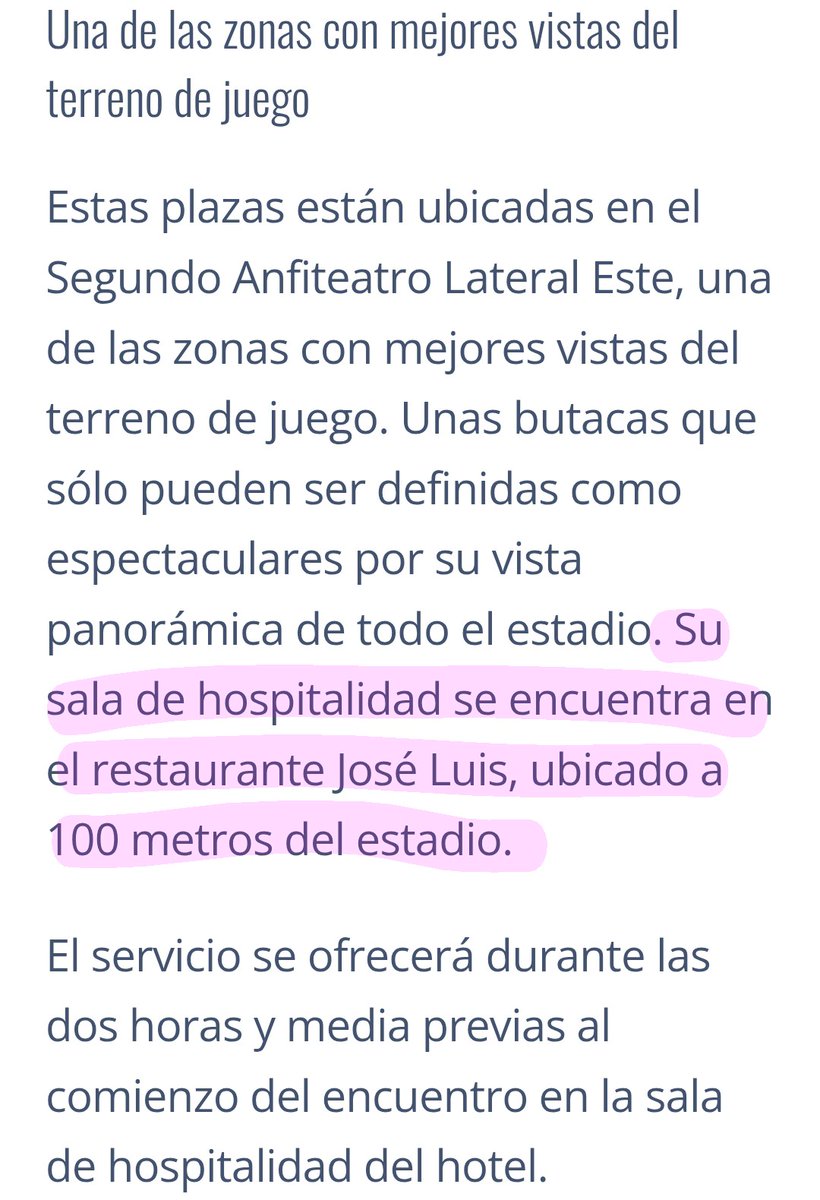 Recordemos que los asientos "VIP" del Bernabéu tienen las salas de hospitality en un restaurante o un hotel a 500 metros del estadio. Se han gastado 1.200 millones de euros que les obligan a convertirse en SAD para no tener ni salas VIP 😂