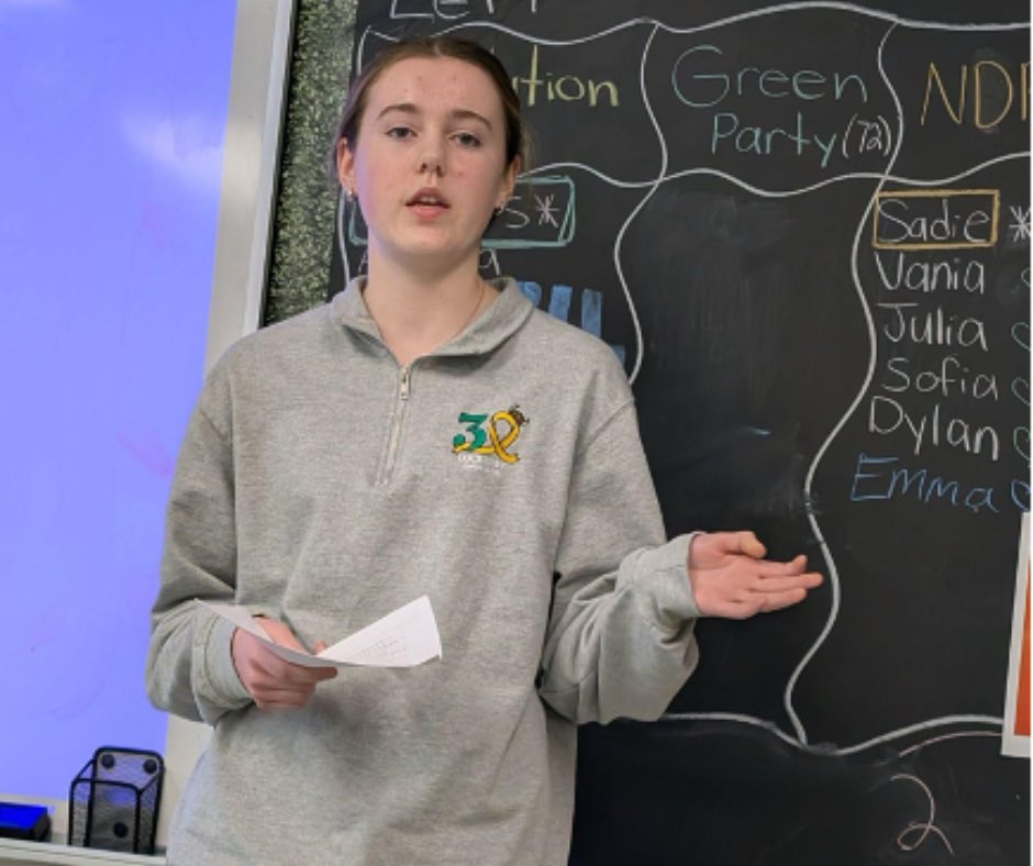 LockerbyNet's tweet image. Mr. Swartz’s Grade 10 Civics students recently dove into the world of Canadian politics through an exciting class election!