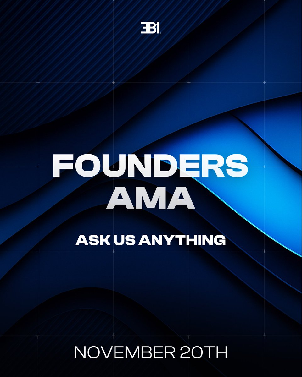 eb1_lifestyle's tweet image. 🗓️ EB1 Founders AMA on November 20th 2025

You asked and we listened: Join us and engage directly with the EB1 founders team during our AMA (Ask Me Anything) session on the 20th of November.

Whether you are curious about what’s next for EB1, want clarity on our roadmap, or…