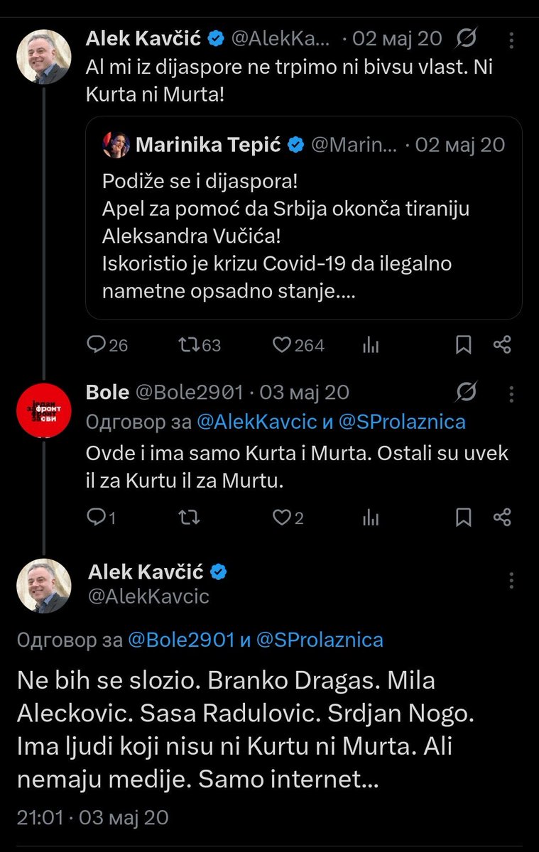 Ja došla na neki desničarski protest sa sestrom,ajd ko velim protest je.
Išla sam na svaki protiv ovih, red je
Bilo neko koškanje sa pandurima, baš napeta situacija.
Posle nekog vremena krenem sa sestrom na kafu,tek ono Nogo, nogu pred nogu šeta Knezom,gleda izloge…
Opozicionar!