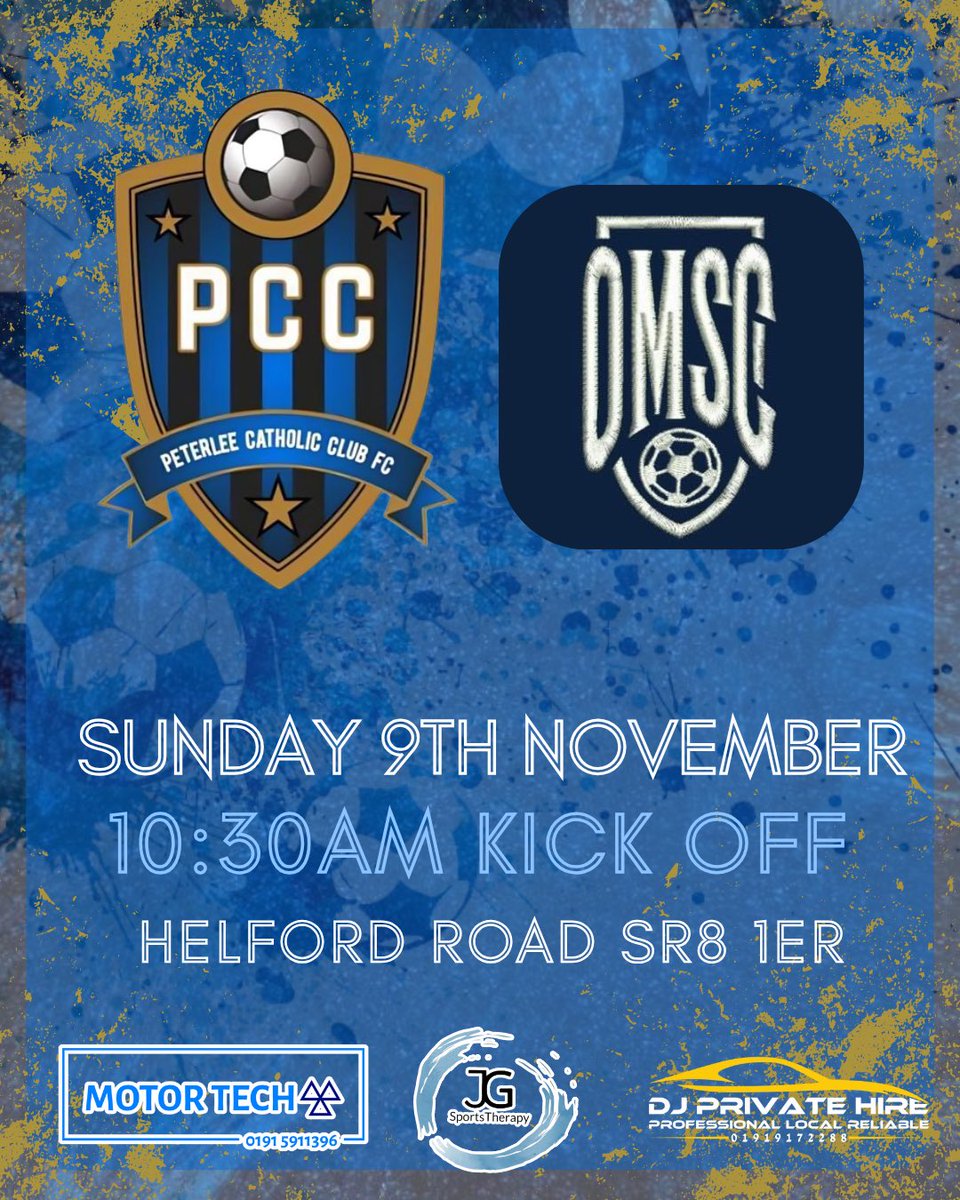 PCC v Owton Manor Social Club
📆 09/11/2025
📍 Helford Road (H)

We are back in action tomorrow morning after a couple of weeks off, as we face Owton Manor from Hartlepool in the Heart Foundation Cup.

Be great to see you down to support the lads👍🏻

#PCC 🔵