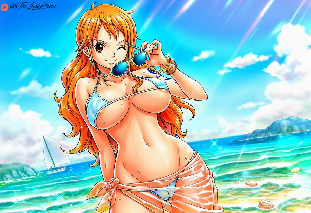 TheLustyCrew's tweet photo. Beach day with our favorite navigator 🌊✨
#nsfw #nami #ONEPIECE https://t.co/rmmoWC19KT
