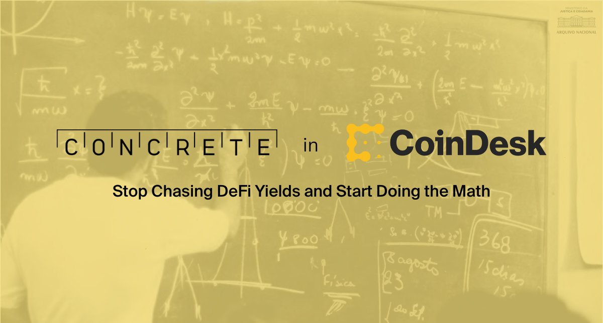 1/ Most of DeFi is still chasing the biggest number on the screen. 

200% APY sounds great until you realize half of all people lose money while "earning" it. 

Our CEO <a href="/nic_builds/">Nic RH</a> breaks down why in his new <a href="/CoinDesk/">CoinDesk</a> op-ed, linked below.