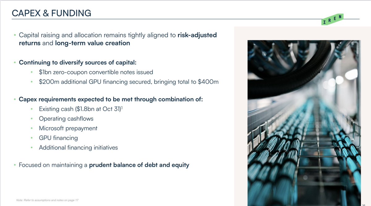 $IREN : A COLOSSAL 2026 AWAITS 📈

Microsoft: $9.7 billion AI cloud contract announced earlier this week cementing $IREN as a trusted provider of the fully vertically integrated AI cloud service. $IREN has demonstrated to the market their ability to secure contracts with an