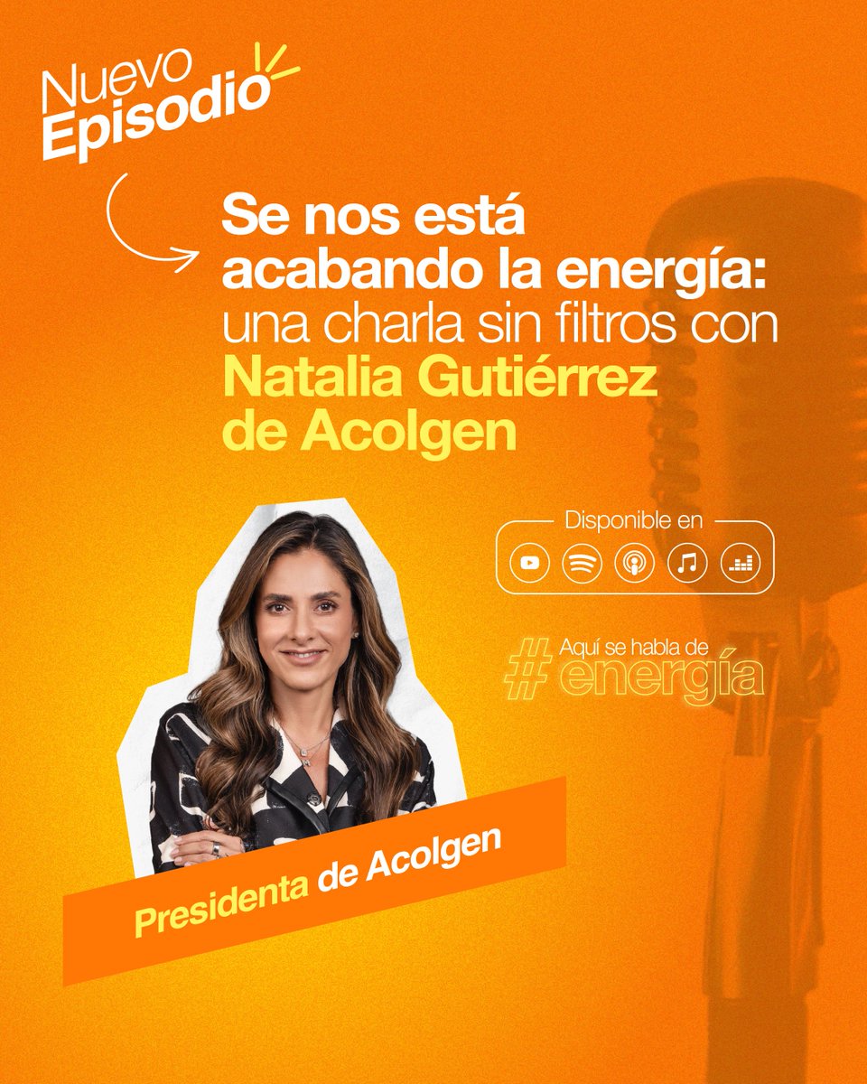 Celsia_Energia's tweet photo. La energía en Colombia está en riesgo, y Natalia Gutiérrez (@NGutierrezJ), presidenta de Acolgen, lo deja claro en una conversación directa sobre los desafíos del sector, la urgencia de tomar decisiones técnicas y el papel de la pedagogía para enfrentar la desinformación.

“Si no reaccionamos ya, podríamos enfrentar un desabastecimiento eléctrico. Sin seguridad energética no hay transición energética. Y sin reglas claras, no hay inversión”.

Escucha este nuevo episodio de #AquíSeHablaDeEnergía y descubre por qué el país necesita decisiones rápidas, claras y con visión de futuro.

🎧 Disponible en Spotify, te dejamos el link: https://t.co/90UKYACLj7