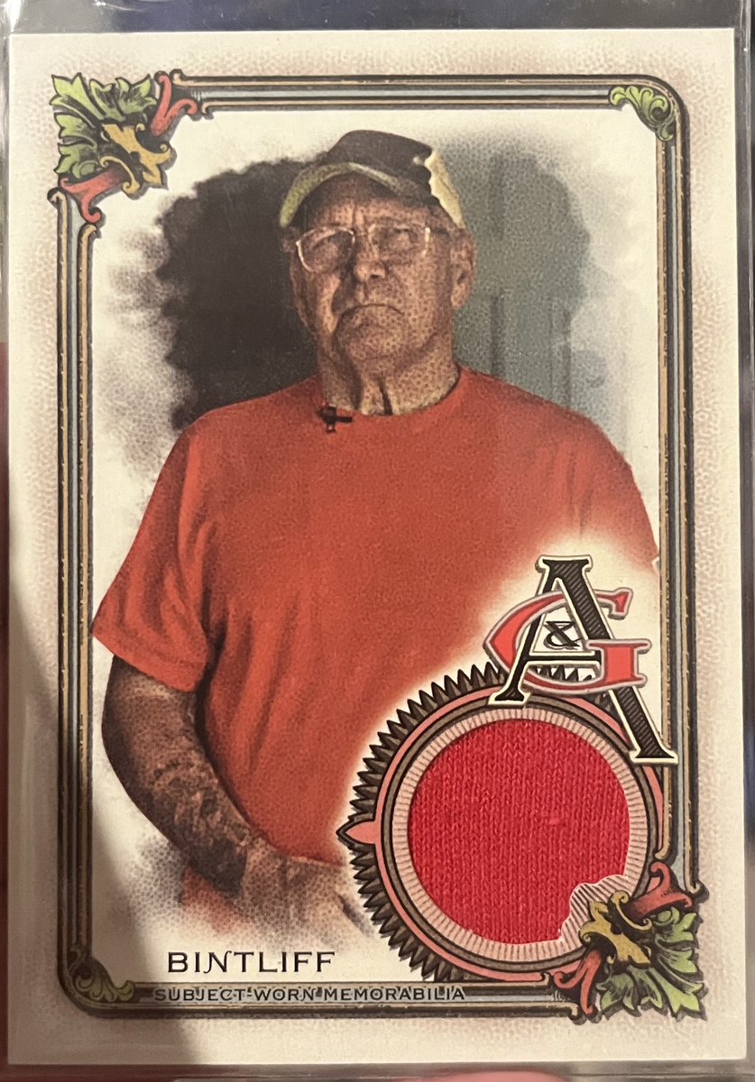 So how cool is this A&amp;G relic. Jim Bintliff, “The Mud Guy,” who supplies MLB with the mud used to rub up new baseballs. Too bad it didn’t have some mud in the swatch. <a href="/CardPurchaser/">Card Purchaser</a>