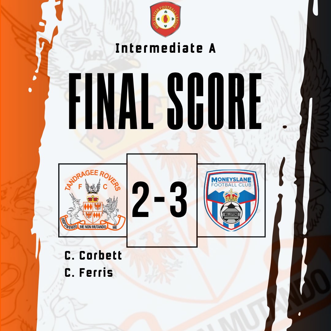 𝐅𝐢𝐫𝐬𝐭 𝐭𝐞𝐚𝐦 𝐫𝐞𝐬𝐮𝐥𝐭 🟠⚫️

Moneyslane steal all 3 points 5 mins from time.