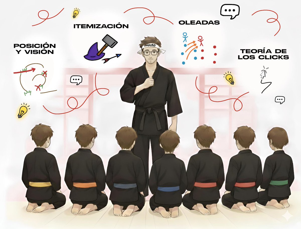 budo_koryu's tweet image. 🚨 MASTERCLASS KB – LUNES 10 NOV | 19:00
El prestigioso coach @maurogarih llega al dojo para compartir su conocimiento sobre el juego desde una perspectiva profesional 🧠🔥

Temas: itemización, visión y nuevos conceptos. 
📍 En nuestro Discord (link en bio)

Aprende del mejor. 🥋
