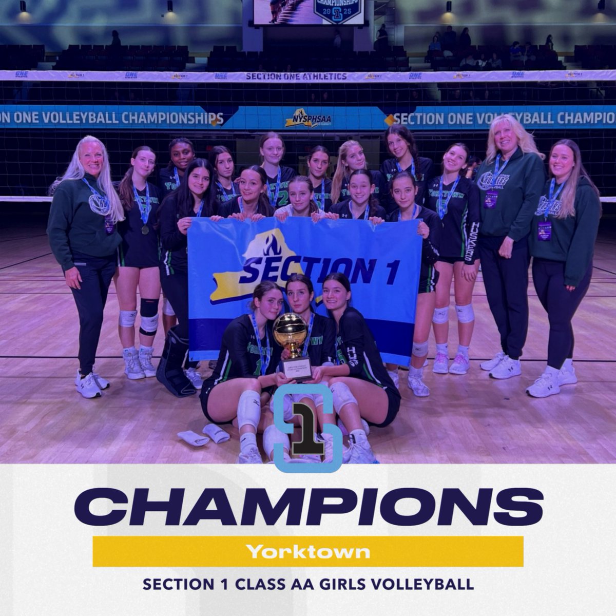Yorktown is crowned Section One Class AA Girls Volleyball champs!