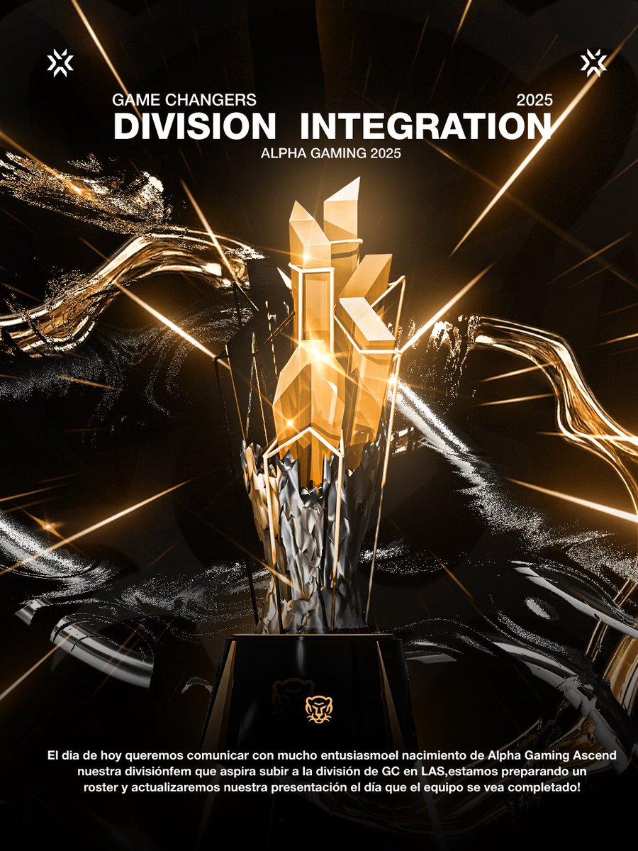 DIVISIÓN INTEGRATION : ALPHA GAMING ASCEND

Anunciamos nuestra división de Valorant FEM 😎

- <a href="/yamiqxusha/">izi</a> 
- @1lianly
- <a href="/kezyunfps/">OLG Bnui</a> 
- <a href="/Kisaravlr/">Kisa˚˖</a> 
- 🔜

- @xgrizztter (C)

Estamos felices de iniciar esta nueva etapa con ustedes 💪

#UnleashThePanther #GoldenFury