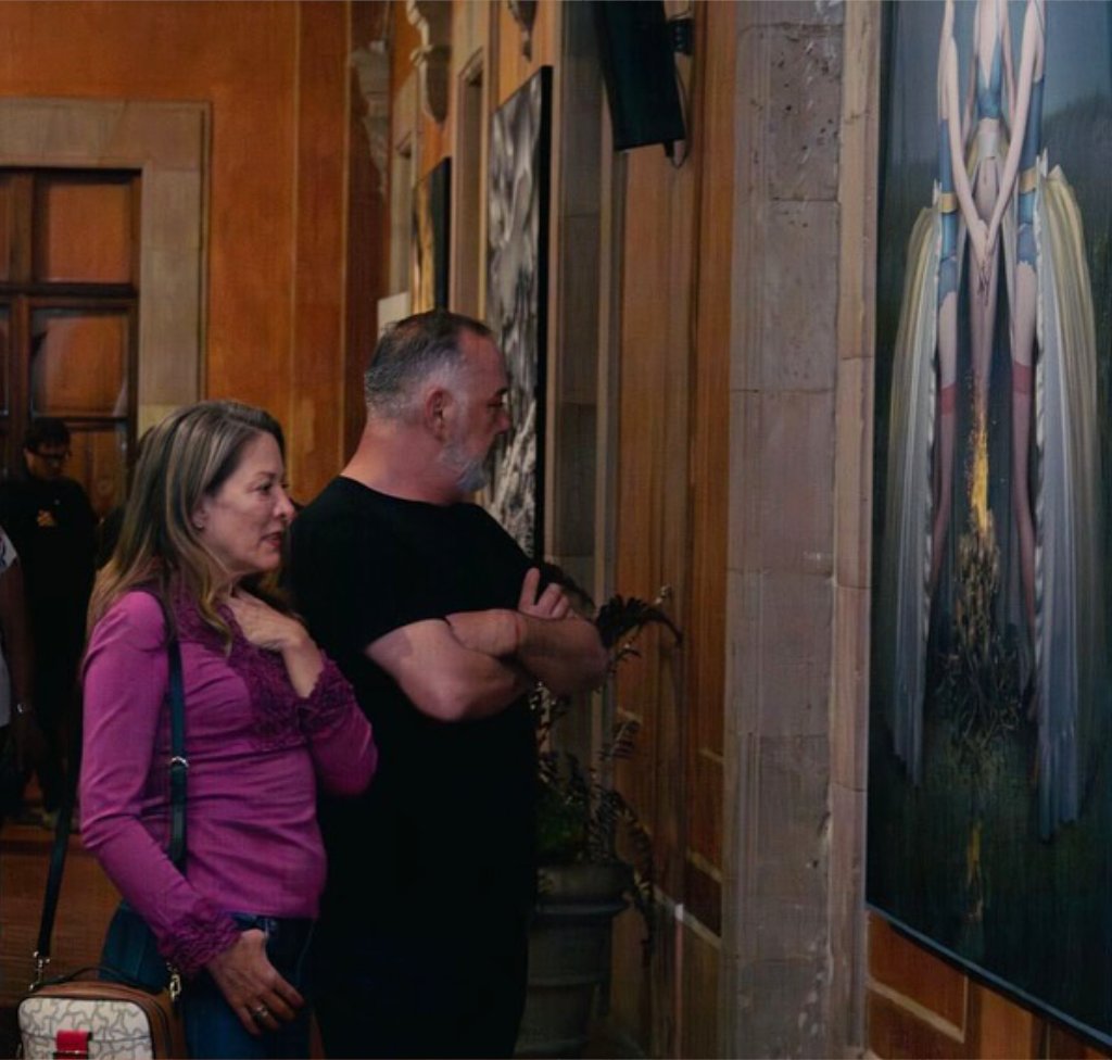 Last days to see my 2018 artwork “Campfire” in giant size. The group exhibition features 11 other great names in digital art and is on view at the Maqro Museum until November 16th.@museodeartedequeretaro #3dart #fineart #nathaliasuellen #digitalart #popsurrealism #lowbrow #noAI