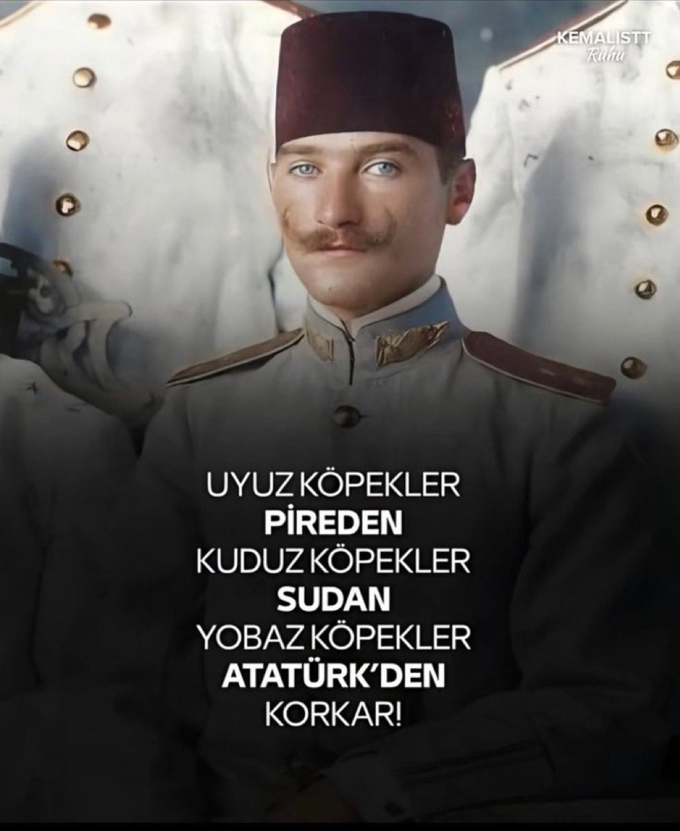 turkcukavgam's tweet photo. Uyuz köpekler pireden, kuduz köpekler sudan, yobaz köpekler Atatürk'ten korkar ! https://t.co/bAegRfAEQY