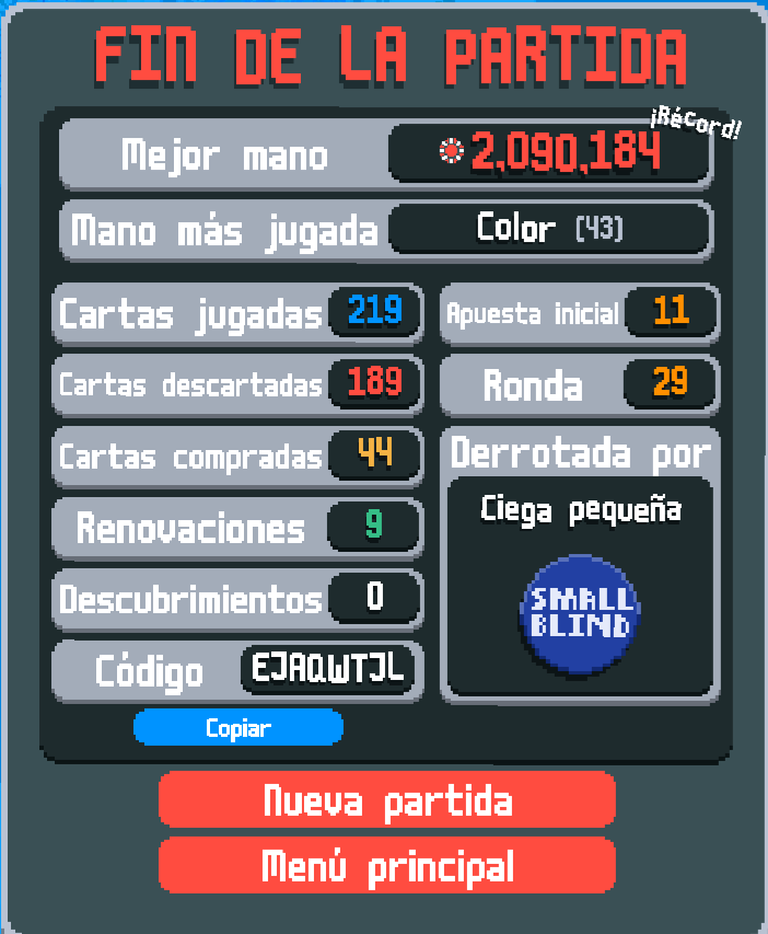 Ehack5's tweet image. Pueeees... ni tan mal oye...

EJAQWTJL es el código de partida