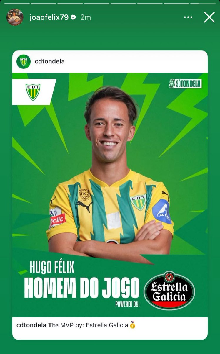 🚨🚨🚨📲 جـواو فيليكس يدعم شقيقه بعد حصوله على افضل لاعب في المباراة عبر lG 👏👏