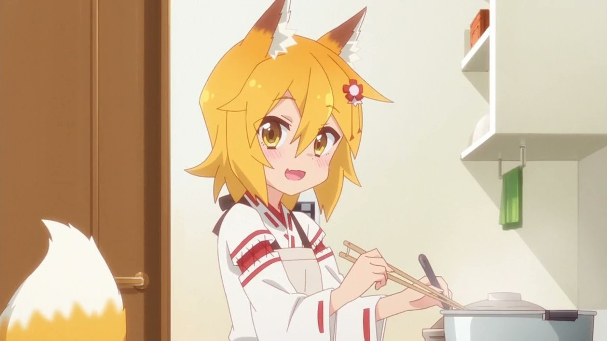 benjolium's tweet photo. Having played through the Ghost games (where you can visit fox dens and pet said foxes) and only now just started watching Senko-san (a show about a fox god) has made me realise that the crossover art with these two in it would go insanely hard. https://t.co/107tDm6jXW