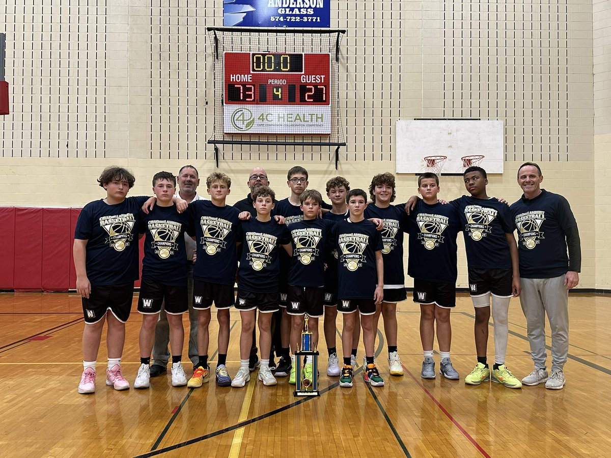 Congrats to the 7th grade Panthers on going 3-0 and winning the Chad Lambert Tournament Championship @ Logansport today! #GoPanthers #FEARLESS 

Western 69
Pioneer 4

Western 54 
Logansport 10

Western 73
Peru 27