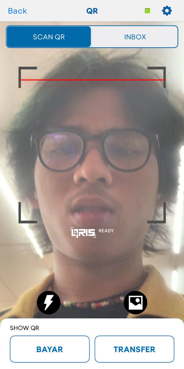 eh gais sumpah ada yg tau kenapa qris gua malah make kamera depan ga? terus balikin anuannya gimana