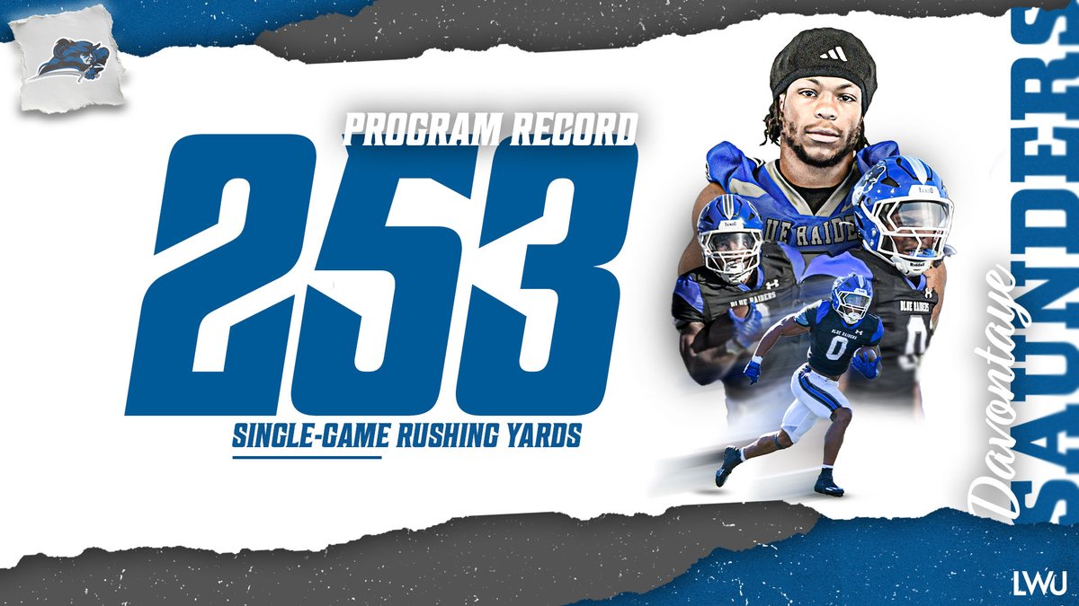 Records are falling left and right...

Saunders is up to 286 yards, a NEW SINGLE-GAME RECORD!!

⚔️