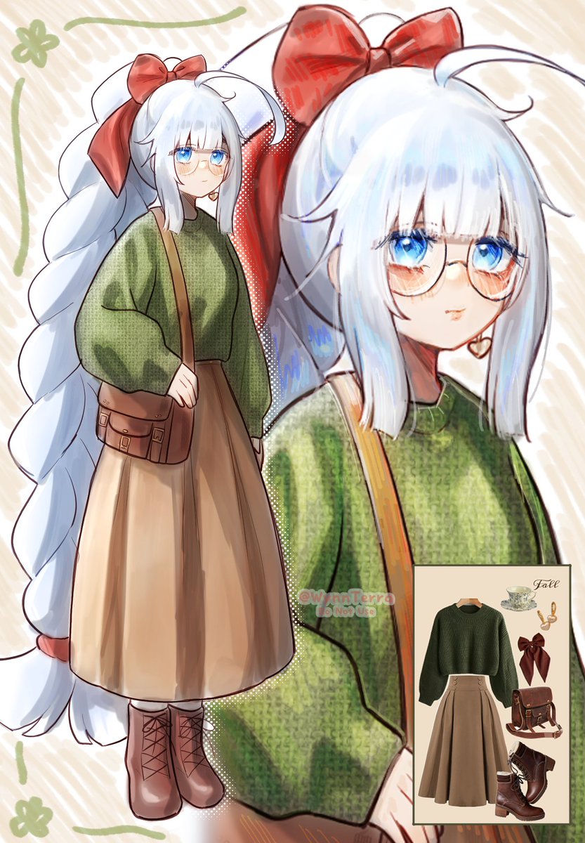 Autumn Outfit practice sketch 🍂🍵