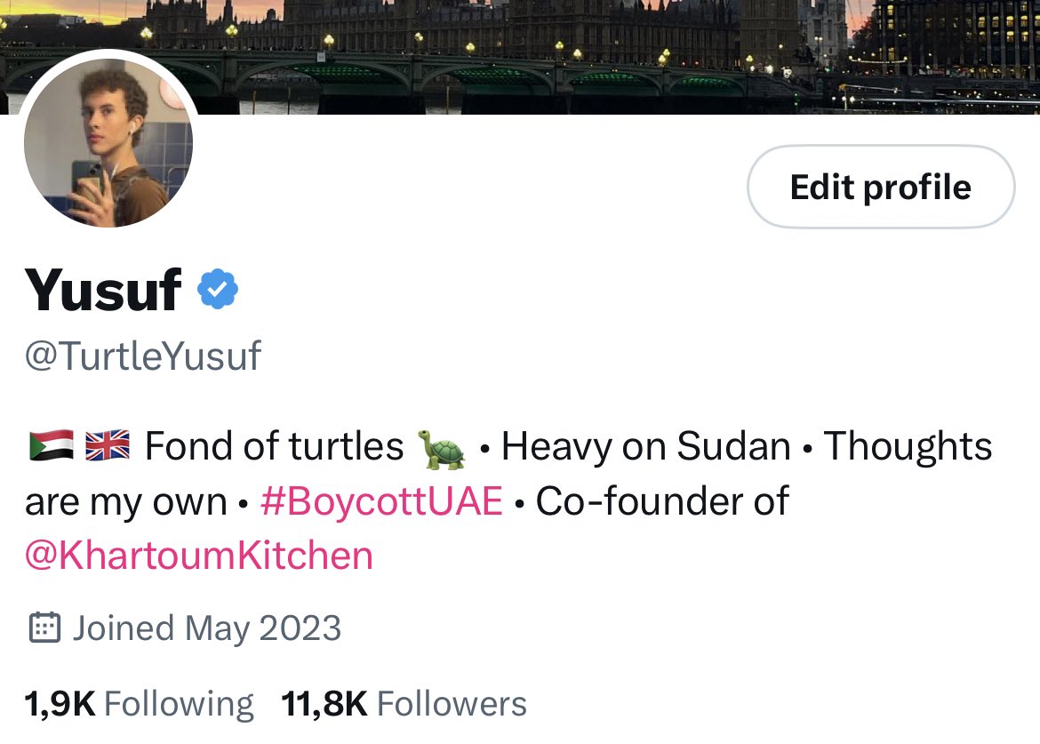 I have now added #BoycottUAE to my bio and I encourage all my friends and followers (Sudanese and Non-Sudanese) to do the same.