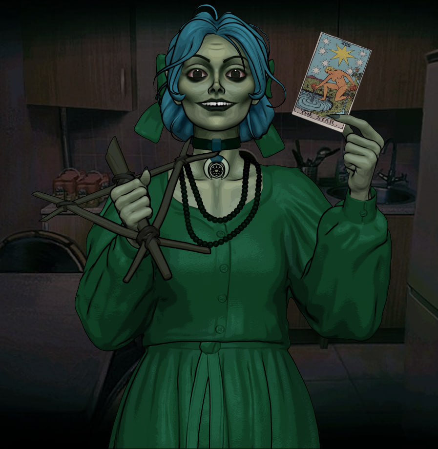 Lyuls3D's tweet photo. The Fortune Teller from game “No, I’m not a Human”
#noImnotahuman #fortuneteller #3d https://t.co/OPdLUdFKL4