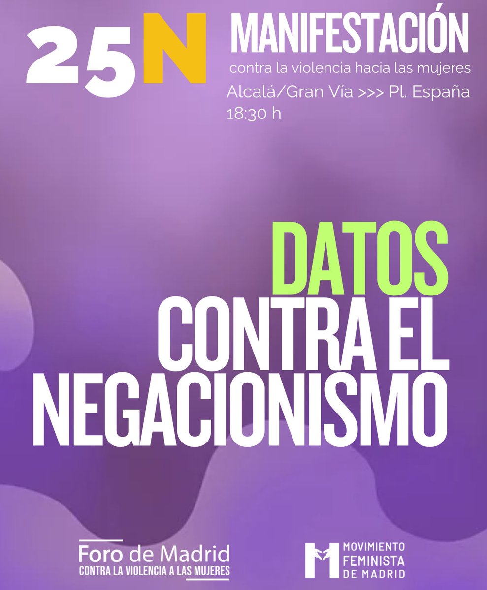AAlvarezAlvarez's tweet image. #DatosContraElNegaciónIsmo 

El 40 % de las mujeres víctimas de homicidio, lo fueron en el ámbito pareja/expareja.    (2009-2021)

Fuente:
CGPJ 

Contra la violencia machista, nos manifestamos el #25N  
en la Gran Vía de #Madrid