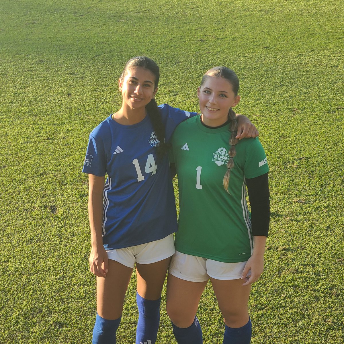 Makeah Martinez and Sarah Morgan representing the Fairview Lady Jackets at the TACA Senior All-Star game today.

<a href="/wcsFvHSclb/">Chris Butler</a> <a href="/wcsFVHSrdj/">Fairview High Sports</a> <a href="/wcsCOAthletics/">WCSsportsConference</a>