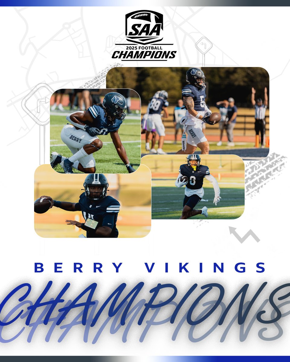 🏈🏆 CHAMPIONS. 

The Berry Vikings have earned SAA Champion status for the second year in a row.

#SAAUnmatched