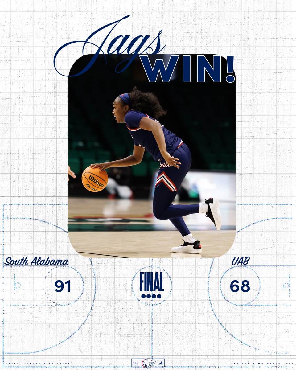 SouthAlabamaWBB's tweet image. Your Jaguars are 2-0!!!

#LSF | #INVEST