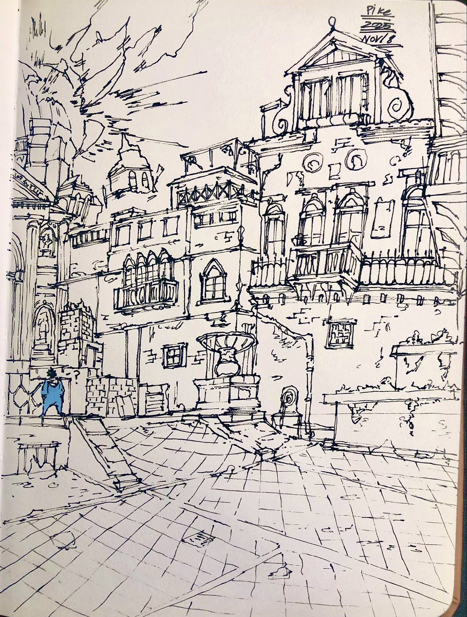 8BitMike2's tweet image. #art #drawing #background #urbansketch ~ another background drawing!